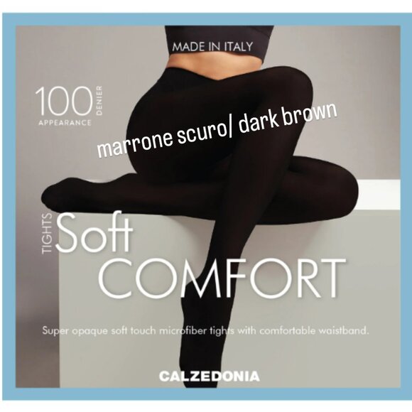 CALZEDONIA Soft Comfort Tights  | Dark Brown NWT  | 50 denier - Picture 1 of 4